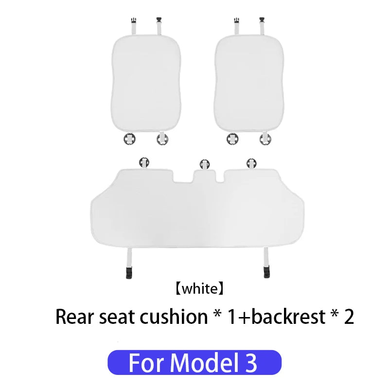 Comfortable Ice Silk Car Seat Covers for Tesla Model Y/3 (2018-2025) | Breathable