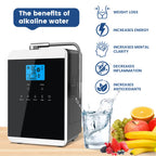 11 Plates Platinum Coating Alkaline Water Ionizer Machine Household PH
