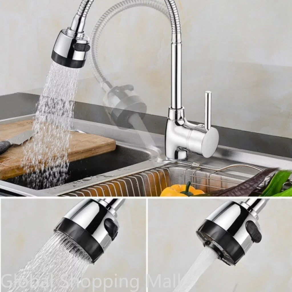 360 Degree Rotatable Faucet Bendable Hot And Cold Water Faucet Single Handle Hot and Cold Water Tap Vanity Vessel Water Mixer