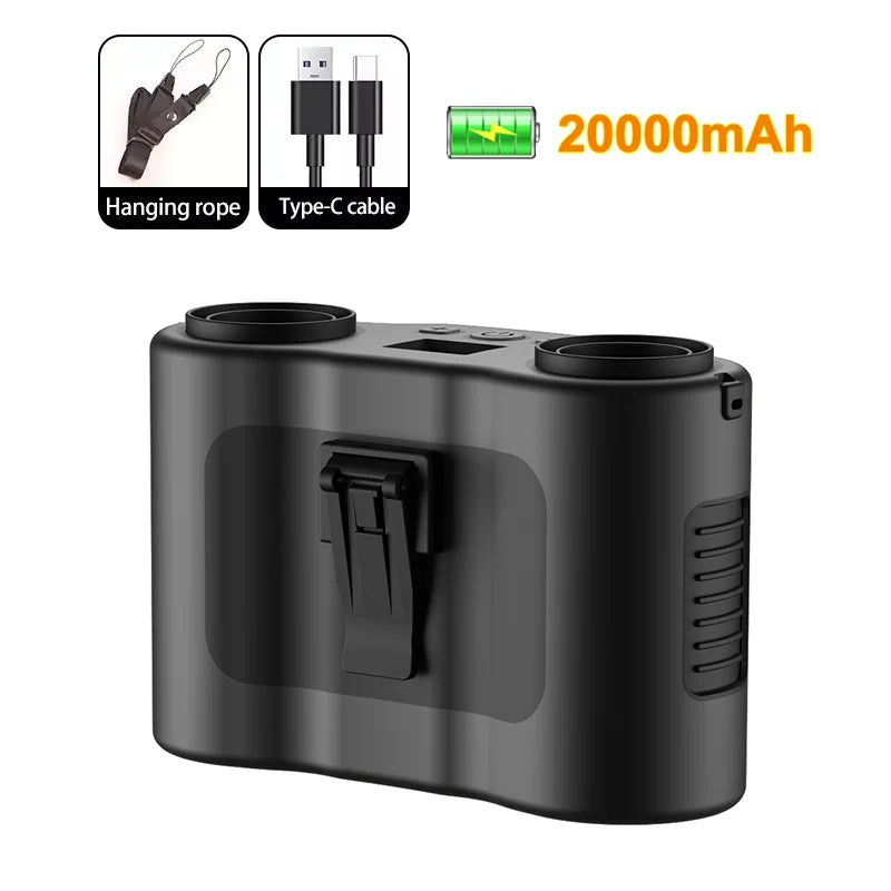 Portable Waist Clip Fan 20000mAh