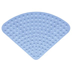Washable Corner Shower Carpet Floor Mat Toilet PVC Shower Mat  Fan-shaped Suction Cup Anti-slip Pad Cushion
