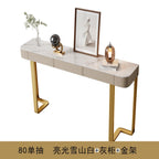 Luxury Glossy Console Table For Hallway Living Room Slate Porch Side Table High-quality Drawer Cabinet Home Furniture 80/100/120