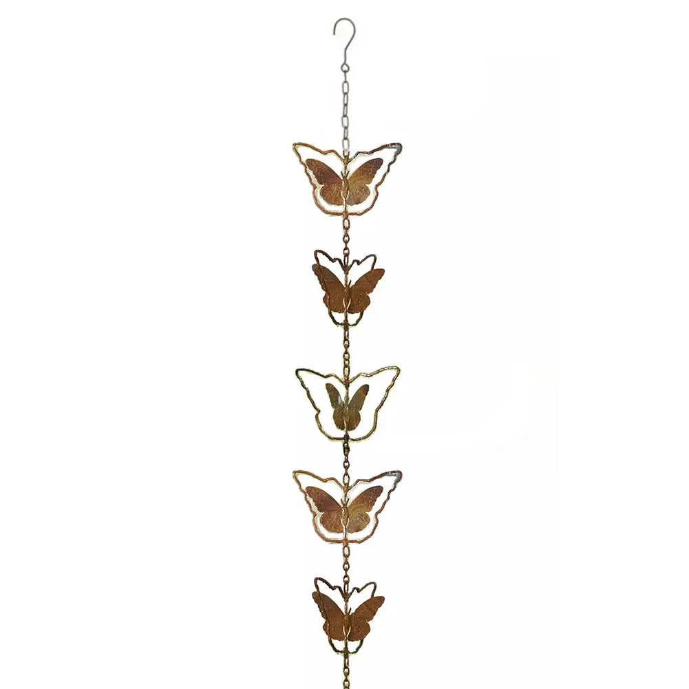 Creative Birds On Cups Metal Rain Chain Lotus/Bird/Butterfly Rain Catcher For Gutter Roof Decoration Outdoor Decor Rain Chain