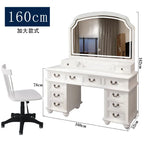 Wooden White Mirror Vanity Table Living Rooms Luxury Salon Drawers Dresser Living Room Beauty Schmink Tisch Bedroom Furniture