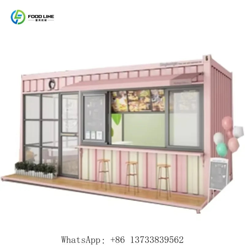 Customized Outdoor Kitchen Color Container Prefabricated Mobile Store Modular Complete Transport Container House