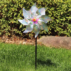 Silver Anti Bird Laser Windmill Bird Repeller Windmill Pinwheels Reflective Bird Scare Deterrent Driving Windmill Garden Decor