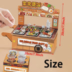 3D Pretend Play Kitchen Toys Creative DIY Mini Fast Food Model Toy Reusable Realistic Cooking Interactive Toys