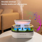 Rain Cloud Air Humidifier Water Drip Micro Landscape Essential Oil Diffuser with 7 Night Light Cool Mist Humidifier for Bedroom