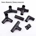 2-30Pcs ID 16mm PVC Pipe Fittings Straight Elbow Tee Garden Water Connector Tent Wardrobe Fixed Fittings Plants Support Joint