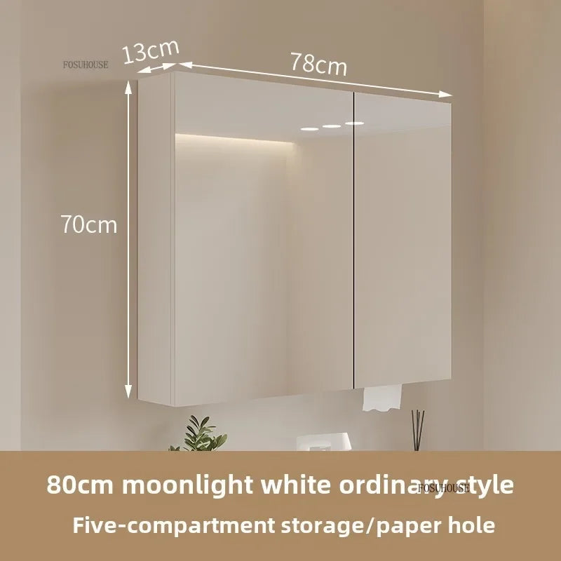 Bathroom Wall Mounted Mirror Cabinet Modern Smart Bathroom Cabinets with Mirror Creative Bathroom Storage Cabinet Home Furniture