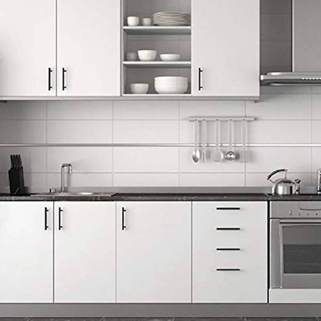 KYCOR-50 Pack 5 Inch Cabinet Pulls Matte Black Stainless Steel Kitchen Cupboard Handles Cabinet Handles 5 Inch Length