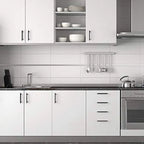 KYCOR-50 Pack 5 Inch Cabinet Pulls Matte Black Stainless Steel Kitchen Cupboard Handles Cabinet Handles 5 Inch Length