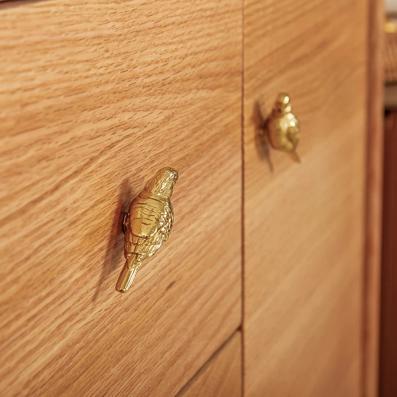 Brass Fortune Bird Knob Creative Drawer Cabinet Door Handles Kitchen Cabinet Shoe Knobs Pure Copper Handles for Furniture Decor