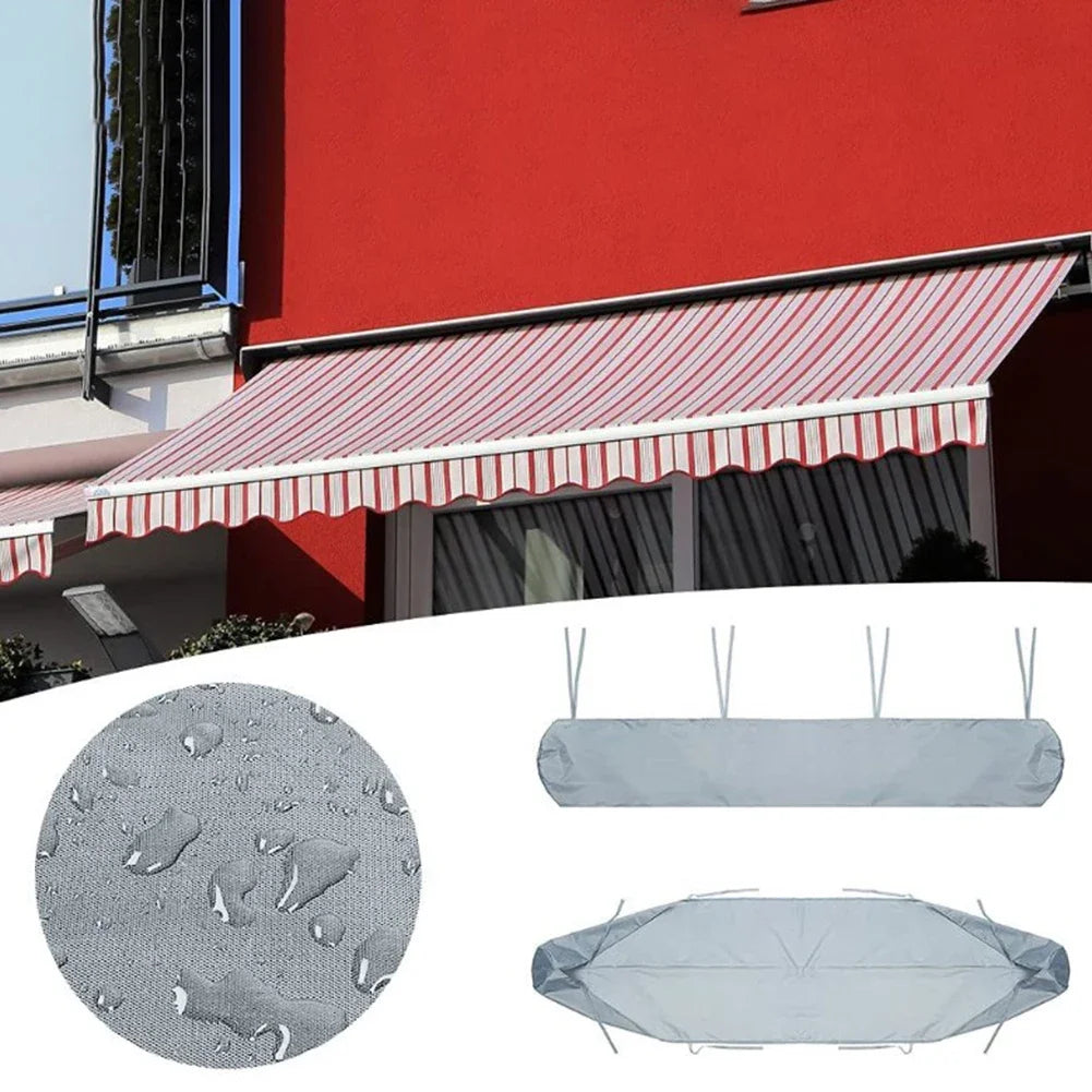 2.5/3.5/4M Patio Awning Cover Oxford Waterproof Protective Cover For Sun Shelter Protector Storage Garden Outdoor Living Part