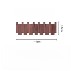 Walnut Wall Hanging Coat Racks Wall Entry Door Porch Hanging Coat Rack Perforated Solid Wood Creative Piano Keys Clothes Hook