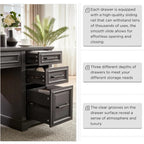 Large Computer Desk with Drawers, Embossed Texture Home Office Desk, Workspace for Work Study Writing