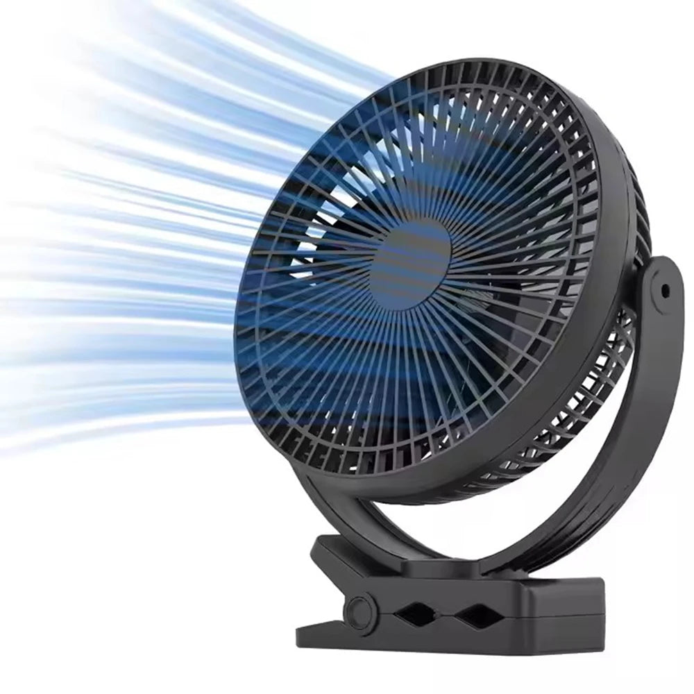 10000mAh 8 Inch Rechargeable Battery Operated Clip on Fan, Air Circula