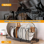 2-Pack Expandable Pot Lid & Pan Organizer Rack
