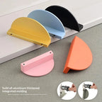 1Piece Colorful Kitchen Cabinet Handles Wardrobe Door Drawer Knob Semi-circular Cream Style Children's Room Color Handle Pairing