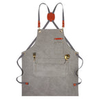 New Durable Goods Heavy Duty Unisex Canvas Work Apron with Tool Pockets Cross-Back Straps Adjustable For Woodworking Painting