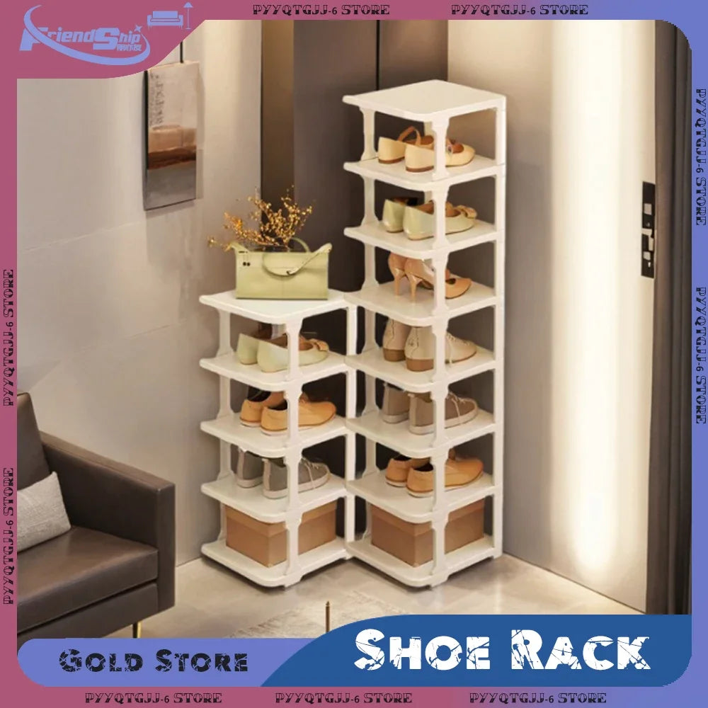 Shoes Organizer Shoe Racks Space-saving Wall Corner Stackable Narrow Shoes Storage Rack Storage Cabinet Shoe Shelves Furniture