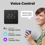 3A Water Floor Heating System Smart WIFI Thermostat with Central Actuators Connecting 8Sub-chamber Hub Controller For Gas Boiler