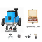 2200W Electric Trimmer Wood Milling Trimming Engraving Slotting Machine Power Carpentry Tool Trimming Machine Router Tool