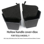 Trunk Side Storage Bins For Tesla Model Y-Berlin/Austin 2022-2024 Cargo Compartment Organizer Bucket TPE Box & Carpet Lids