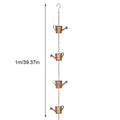 Lotus/Bird Rain Chain Garden Decoration Hanging Rain Catcher Chain Gardening Gutters Downspouts Rain Chain Outdoor Decors