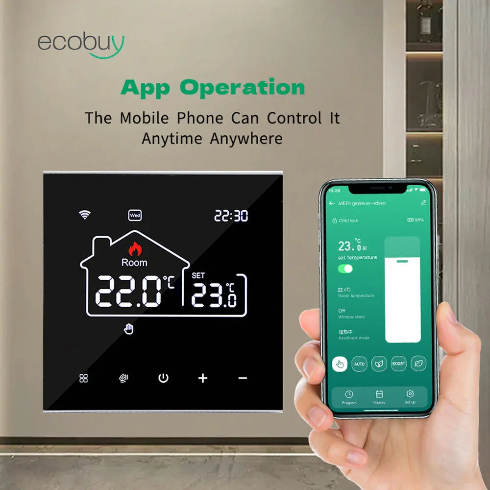 Tuya Wifi Thermostat Electric Heating Smart Room Thermostat Underfloor Heating Wifi Connected Thermostat 220V  Goolge Home Alexa
