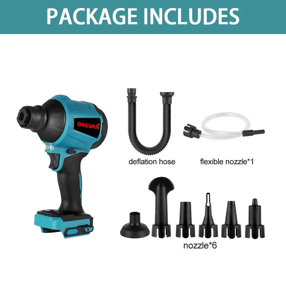 1000W 40000RPM 5 in 1 Multifunction Cordless Dust Blower Rechargeable Vacuum Clean Inflator with 5Nozzles For Makita Battery Pin