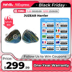 Juzear Harrier 1DD+6BA+2 Micro Planar Driver In-ear HiFi Earphone with 3.5+4.4mm interchangeable plugs Cable | HiFiGo