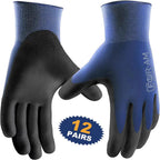 3/12Pairs Ultra-Thin PU Coated Outdoor Work Gloves for Men women.Nylon Ultra-Soft Lightweight Fitting Glove Lightweight Fitting