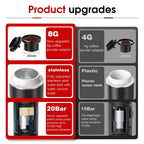 3 in 1 Electric Travel Espresso Machine Heating Water Portable Coffee Maker Compatible with Ground Coffee Small Large Capsules