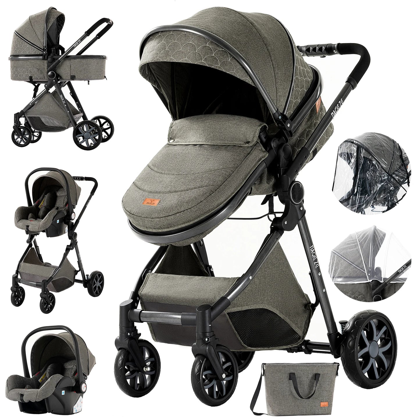 3 In 1 Baby Stroller Baby Cart Baby Accessories Baby Walker Infant Mother-Kids Children Portable Newborn Light Multifunctional