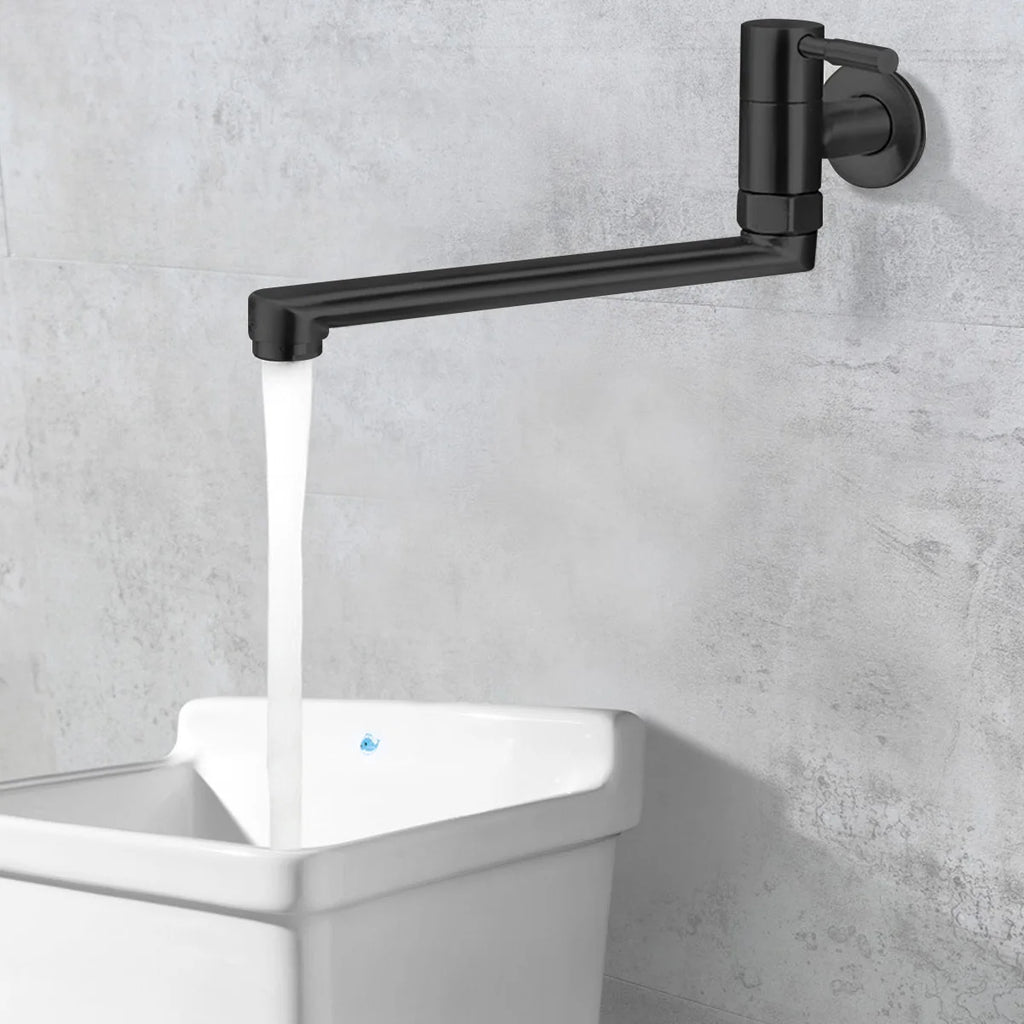 304 stainless steel kitchen faucet wall mounted single cooling