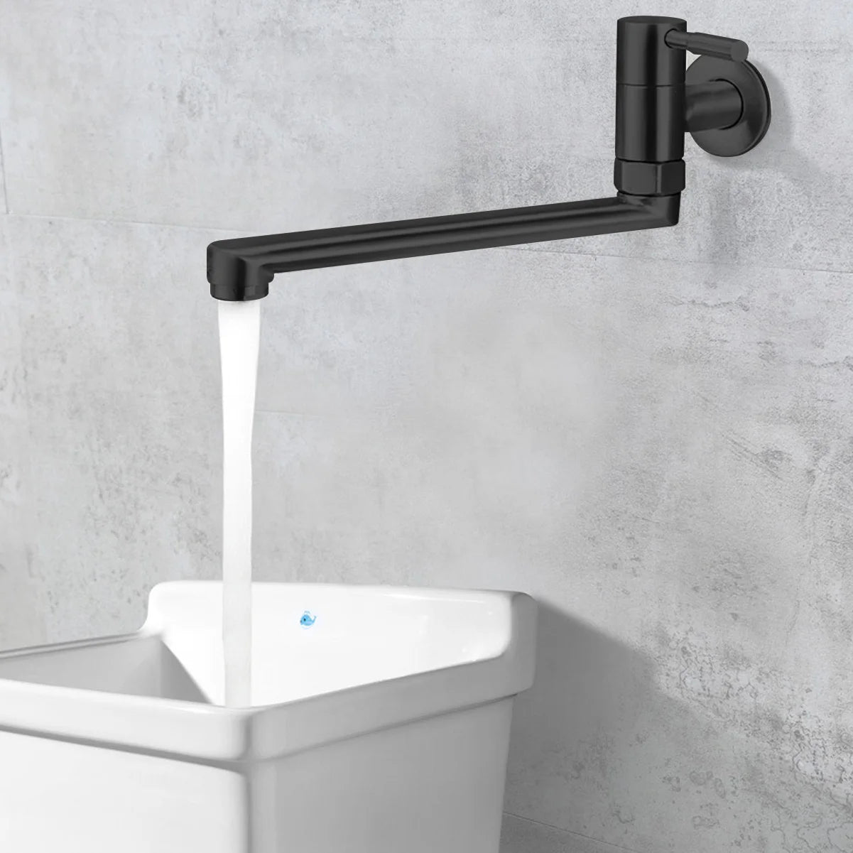 304 stainless steel kitchen faucet wall mounted single cooling