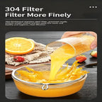 Ergonomic Kitchen Strainer with Non-Slip Handle & Hook Dishwasher Safe for Christmas Recipe Making Pasta Draining