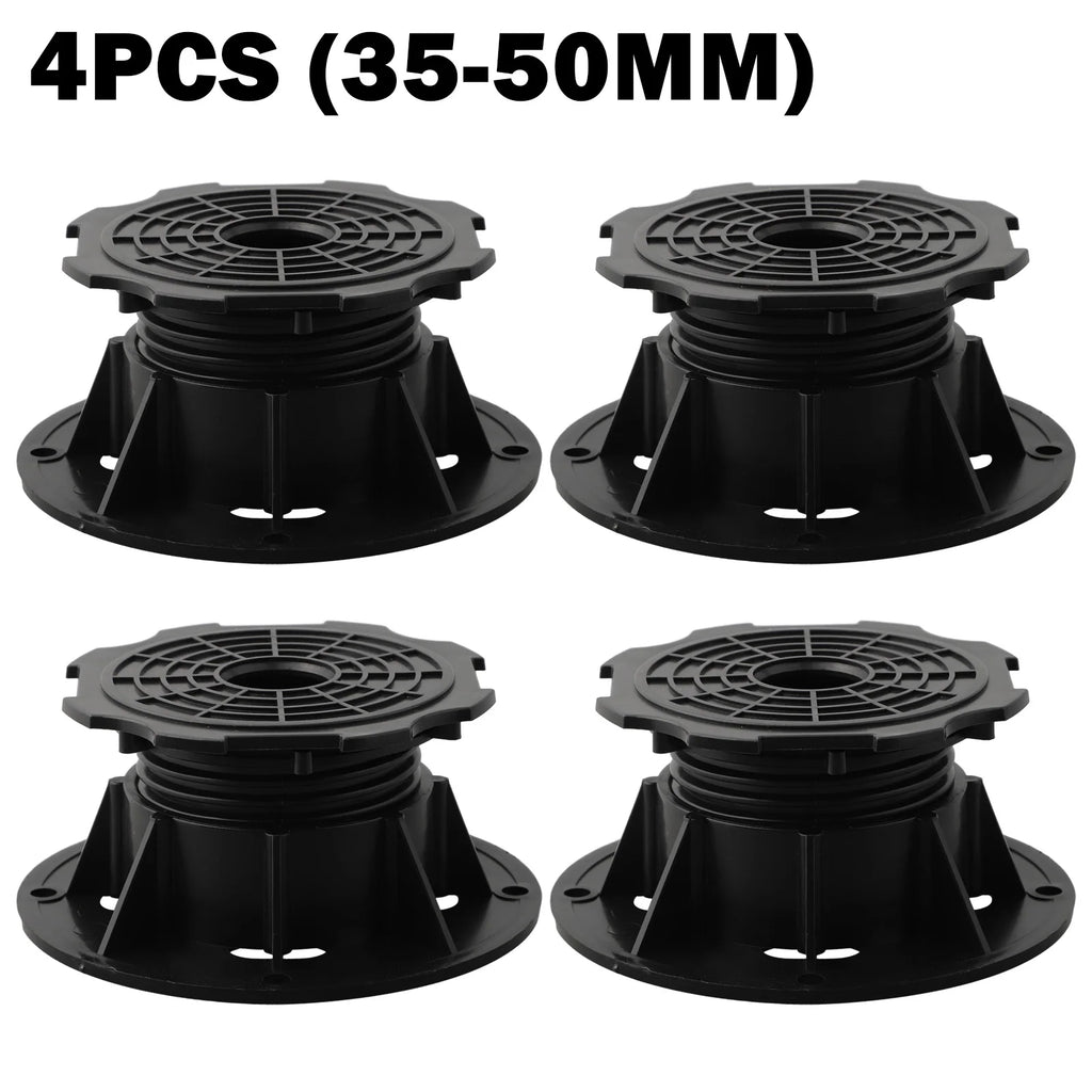 4pcs Height-adjustable Floor Balance Support Pedestal Bearing Decking Boards Slab Bearing Terrace Bearing Weatherproof Tools