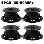 4pcs Height-adjustable Floor Balance Support Pedestal Bearing Decking Boards Slab Bearing Terrace Bearing Weatherproof Tools