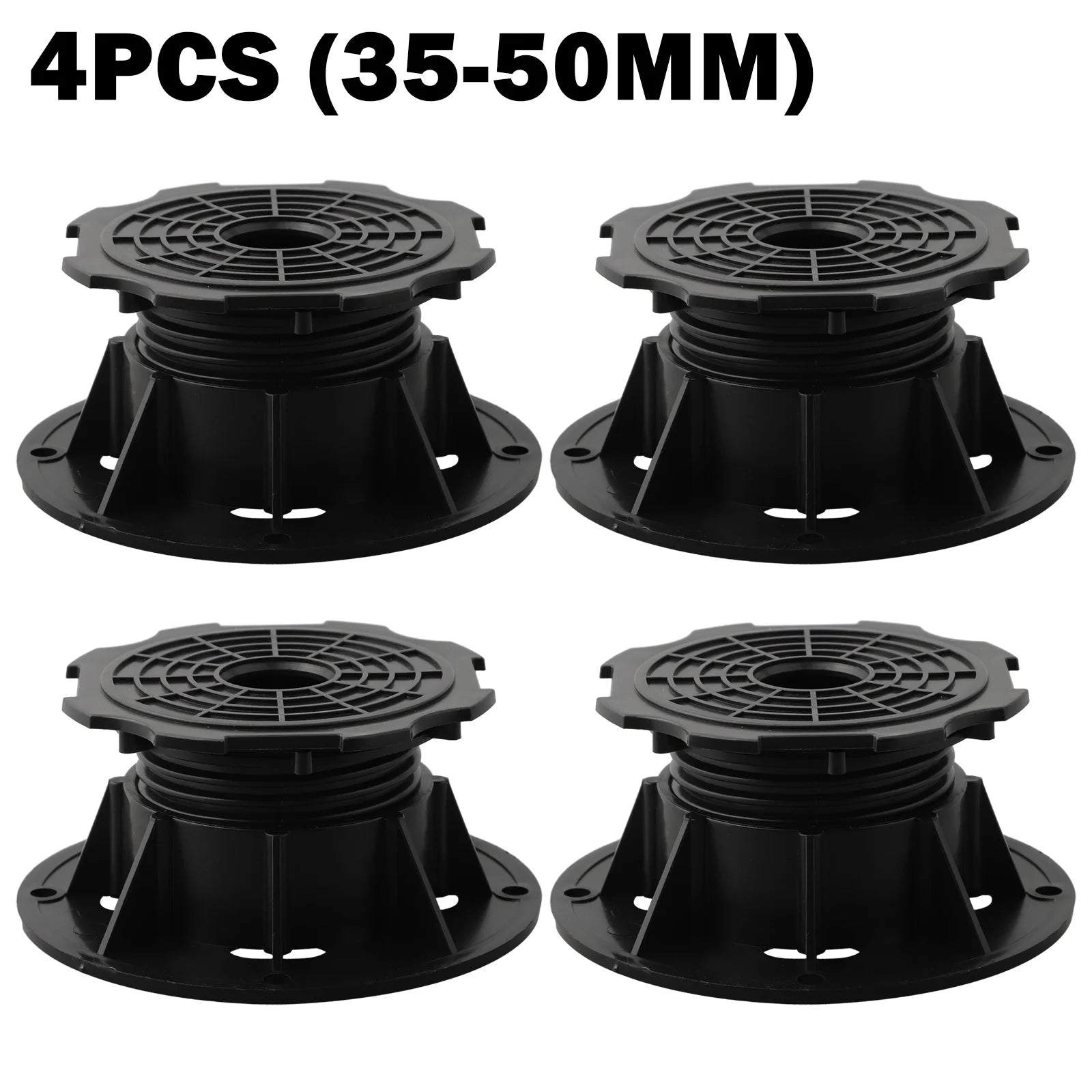 4pcs Height-adjustable Floor Balance Support Pedestal Bearing Decking Boards Slab Bearing Terrace Bearing Weatherproof Tools