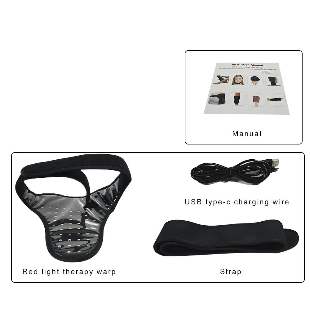 Red Light Therapy for Male Wellness,Rechargeable Wireless 660&850nm Near Infrared Light Therapy Pad for Prostate Therapy for Men