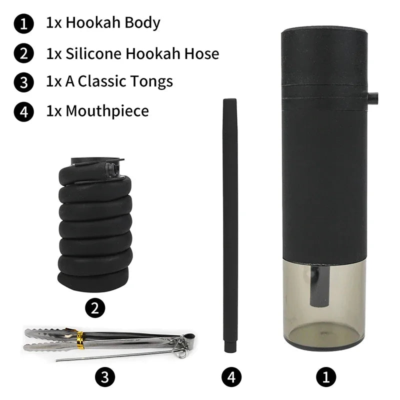 Portable Arabic Cup Hookah Car Shisha Set Indoor Outdoor with Protective Cover Small Narguile Chicha Soft Touch Hookah Gift New