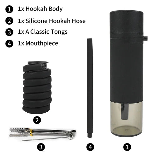 Portable Arabic Cup Hookah Car Shisha Set Indoor Outdoor with Protective Cover Small Narguile Chicha Soft Touch Hookah Gift New