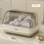 Kitchen Flip-up Drainer Dish Cabinet Household Multi-functional Moisture-proof Storage Organizer for Bowls and Utensils