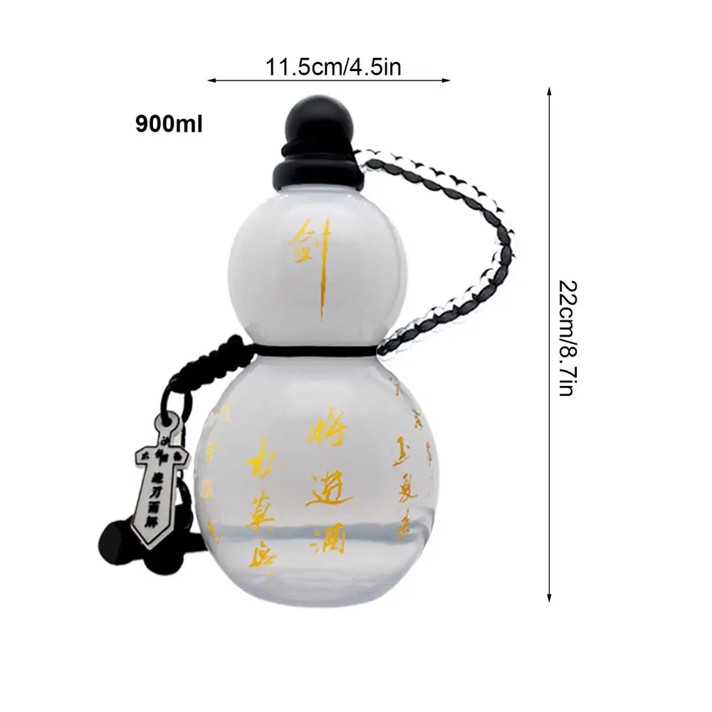 Gourd Water Bottle 900ml Outdoor Large Capacity fitness Gourd Bottle Chinese Retro style Water Cup Gourd Style Water Bottle