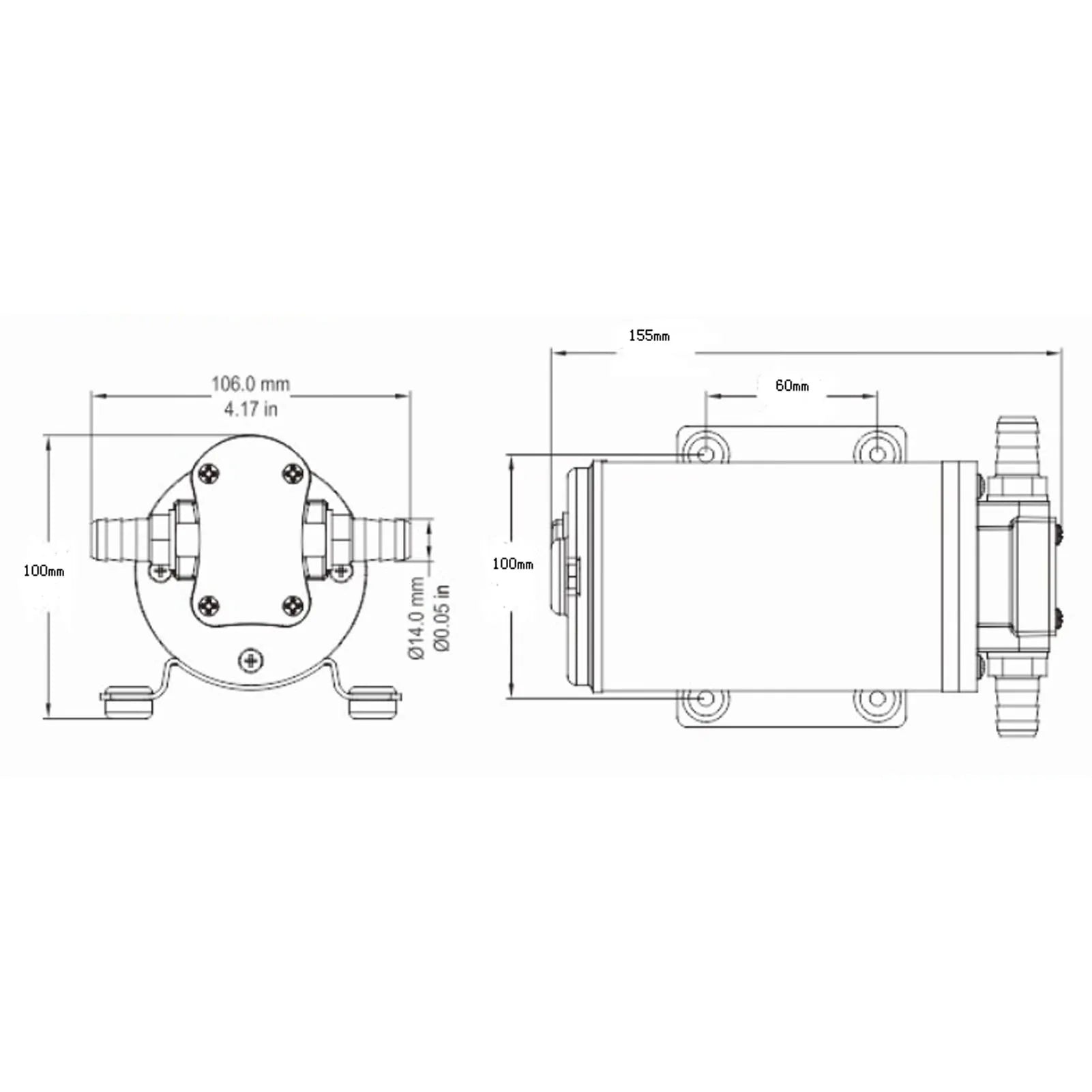 Diesel S Gear Pump Electric Gear Oil Pump Thermal  Motor Pump Oil Transfer Pump with Brass Connector for Diesel Engine