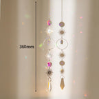 Brass Crystal Rainbow Crystal Hanging Pendants Suncatcher Moon Catcher Stained Glass Wind Chimes Home Garden Decor Kristalle