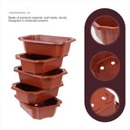 10 Pcs Plastic Planting Pot Classic Ceramic Flowerpot Bonsai Planter Garden Container Household Succulent Vase