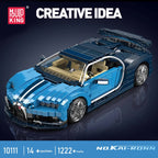 Mould King 10111 Technical MOC Blue Sport Racing Car Building Block Set - Kids Christmas Gift | AlluCanFind